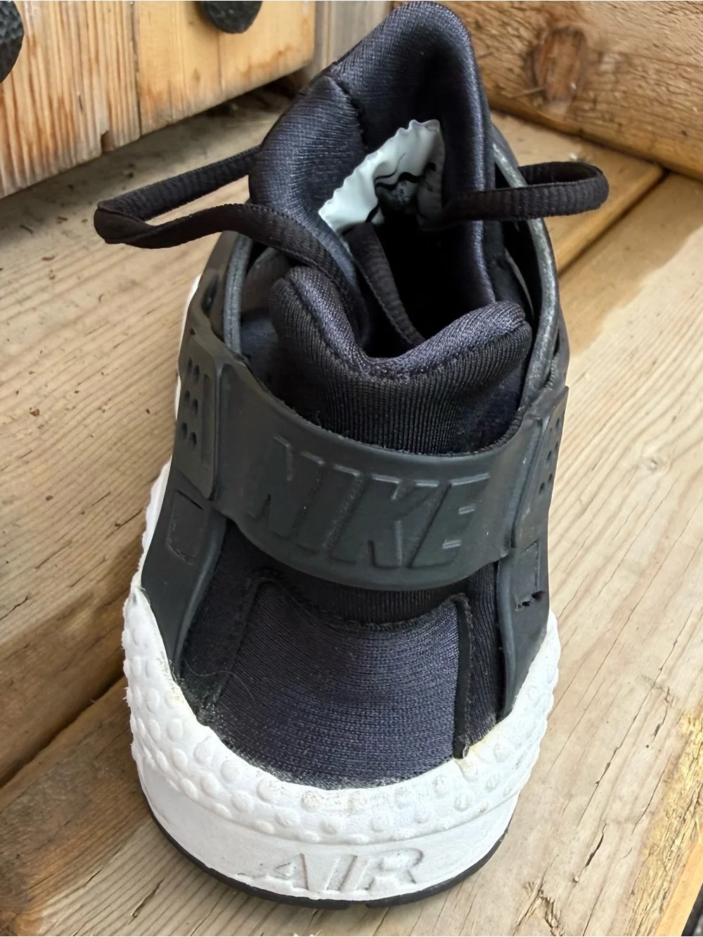 Nike Air Huarache Run Black White Trainers Women’s Size 7 RunningShoes Sneakers - Picture 5 of 8